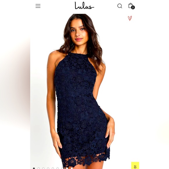 Lulus Love Poem Navy dress - Picture 1 of 4